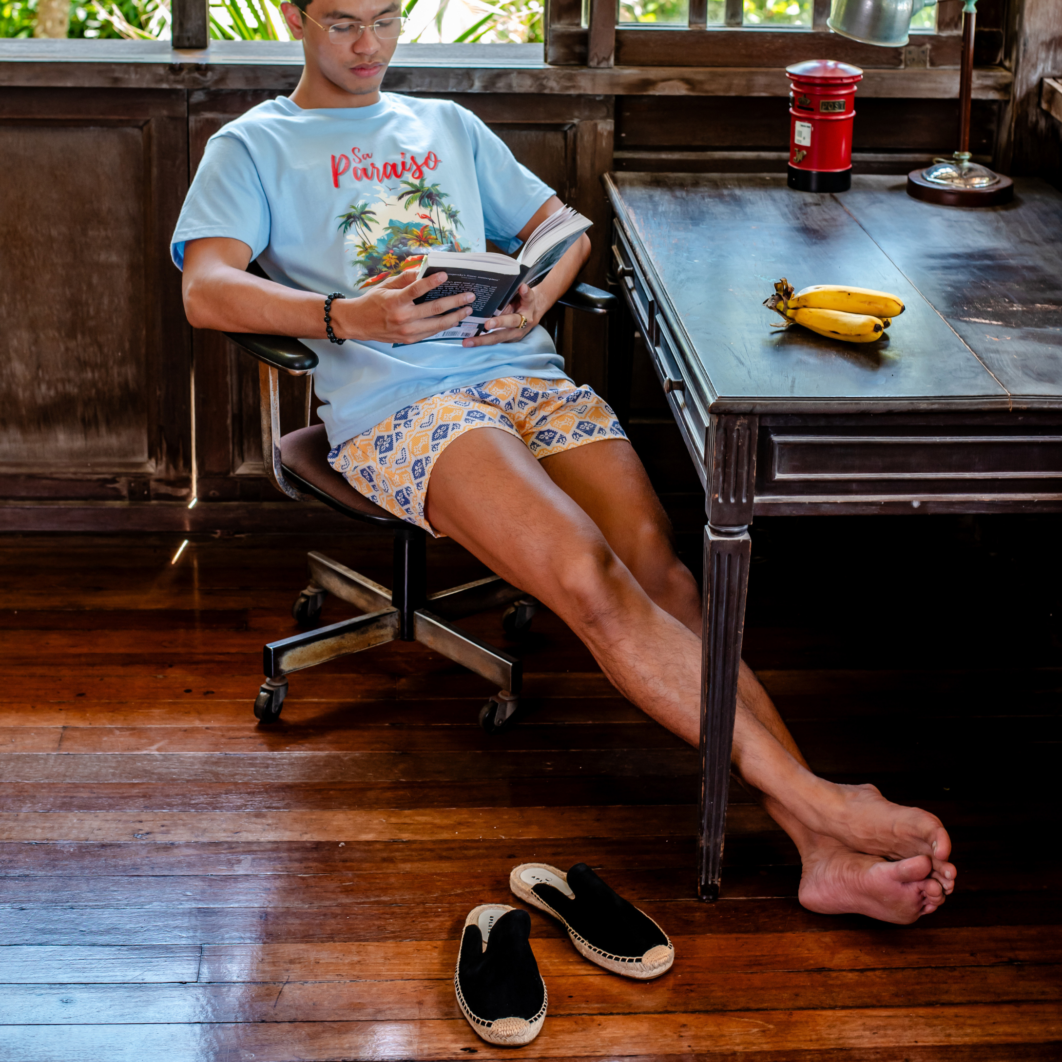 Sa Paraiso Tee - Regular Fit - Light Blue