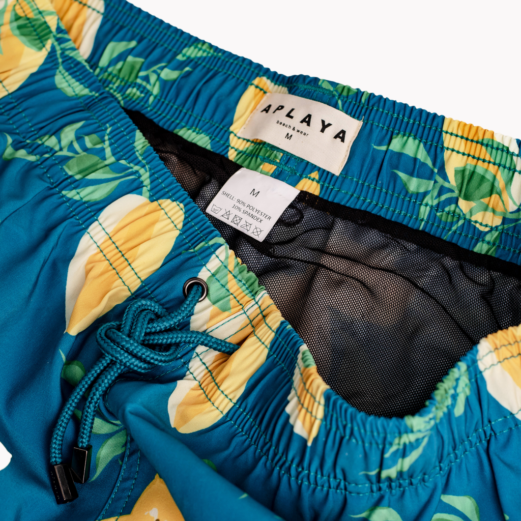 Balimbing Swim Short - Teal Blue Multicolor