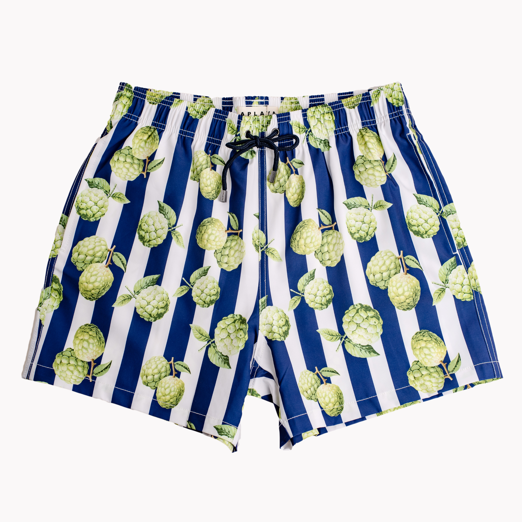 Atis Swim Shorts - Indigo & White Stripe