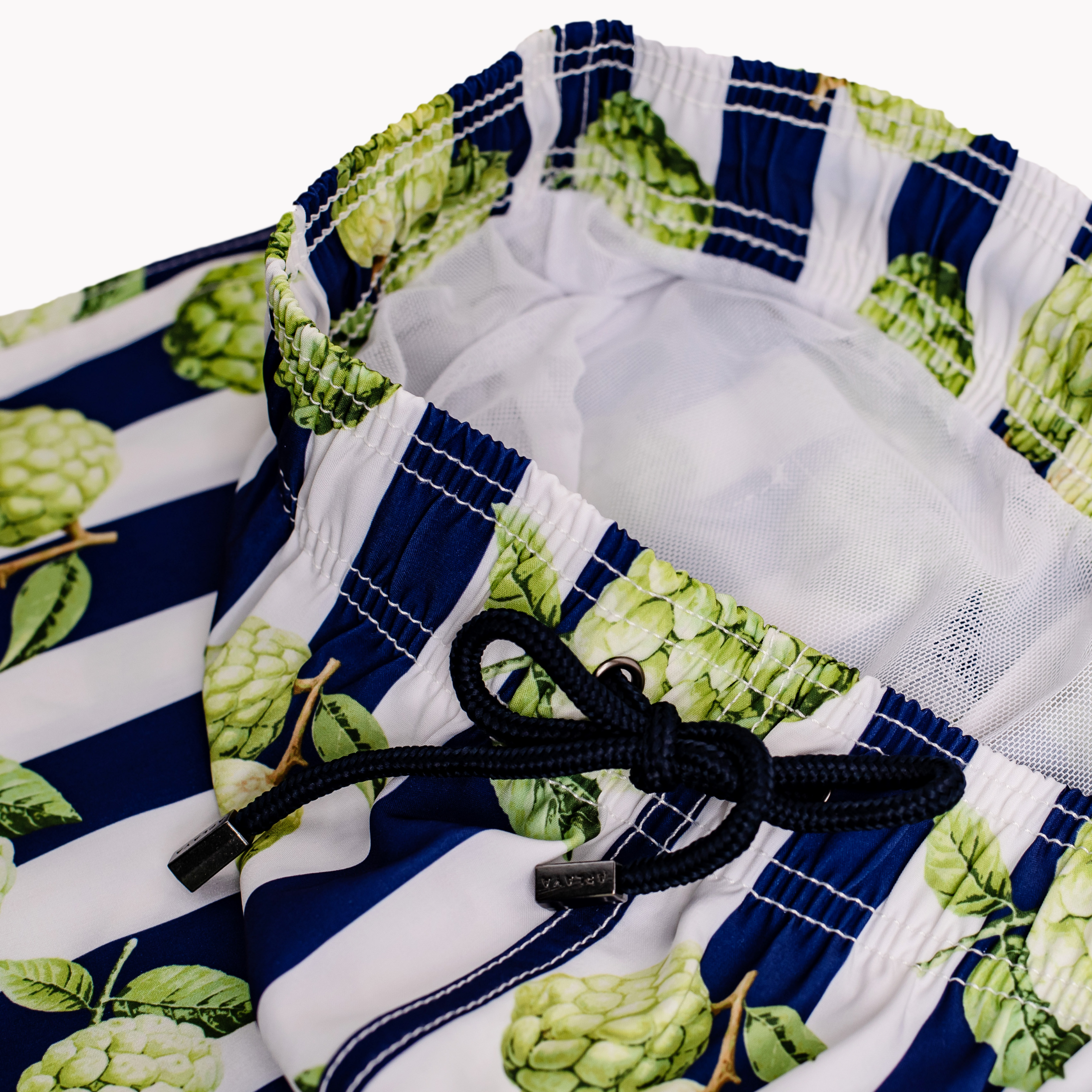 Atis Swim Shorts - Indigo & White Stripe