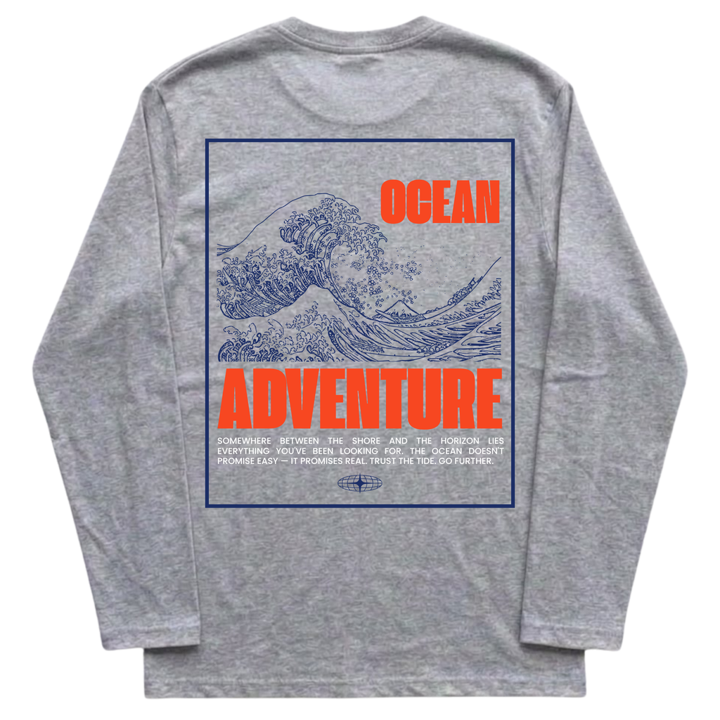 Ocean Adventure Long Sleeve Tee - Black Front