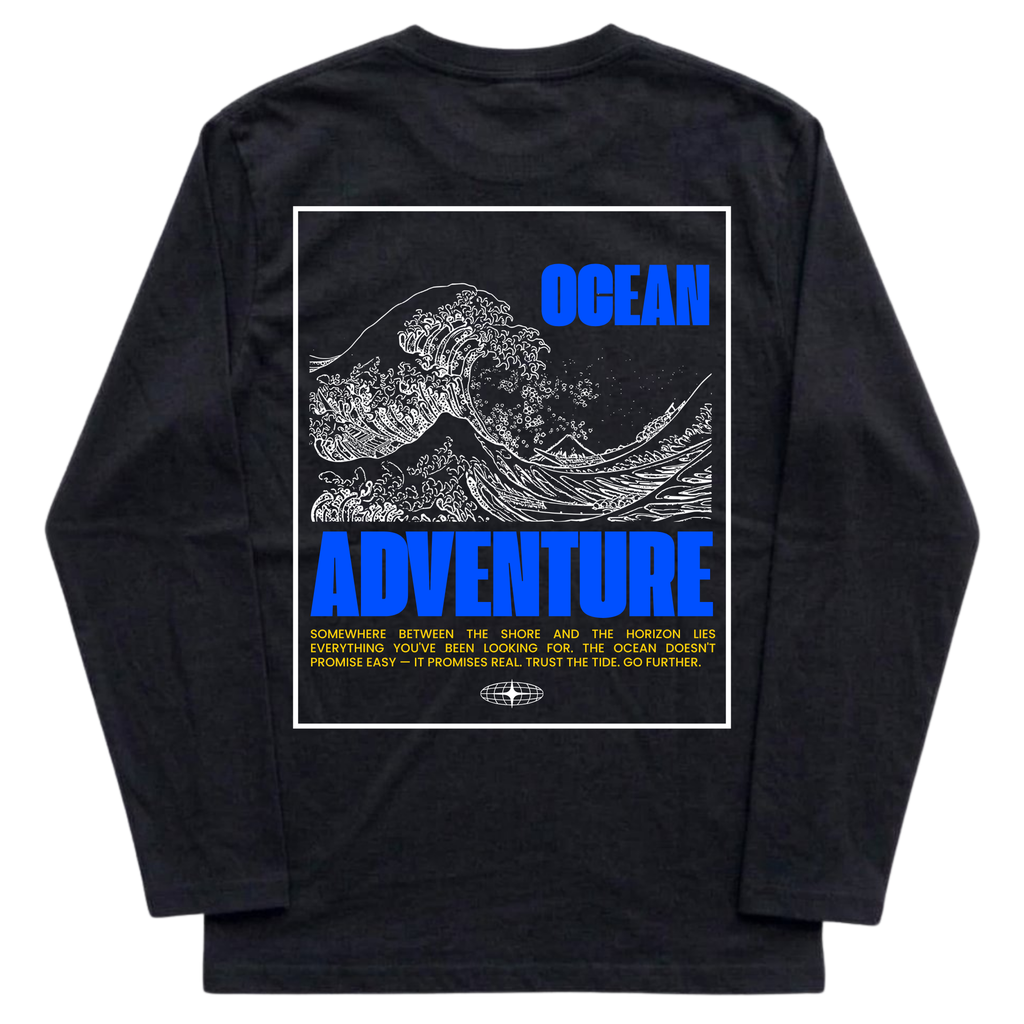 Ocean Adventure Long Sleeve Tee - White Front