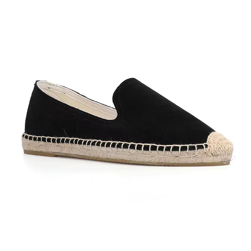 Todo Espadrilles Smoking Flats - Suede Leather