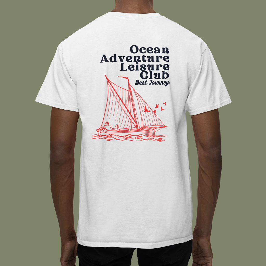 Ocean Adventure Leisure Club Tee - Regular Fit - White