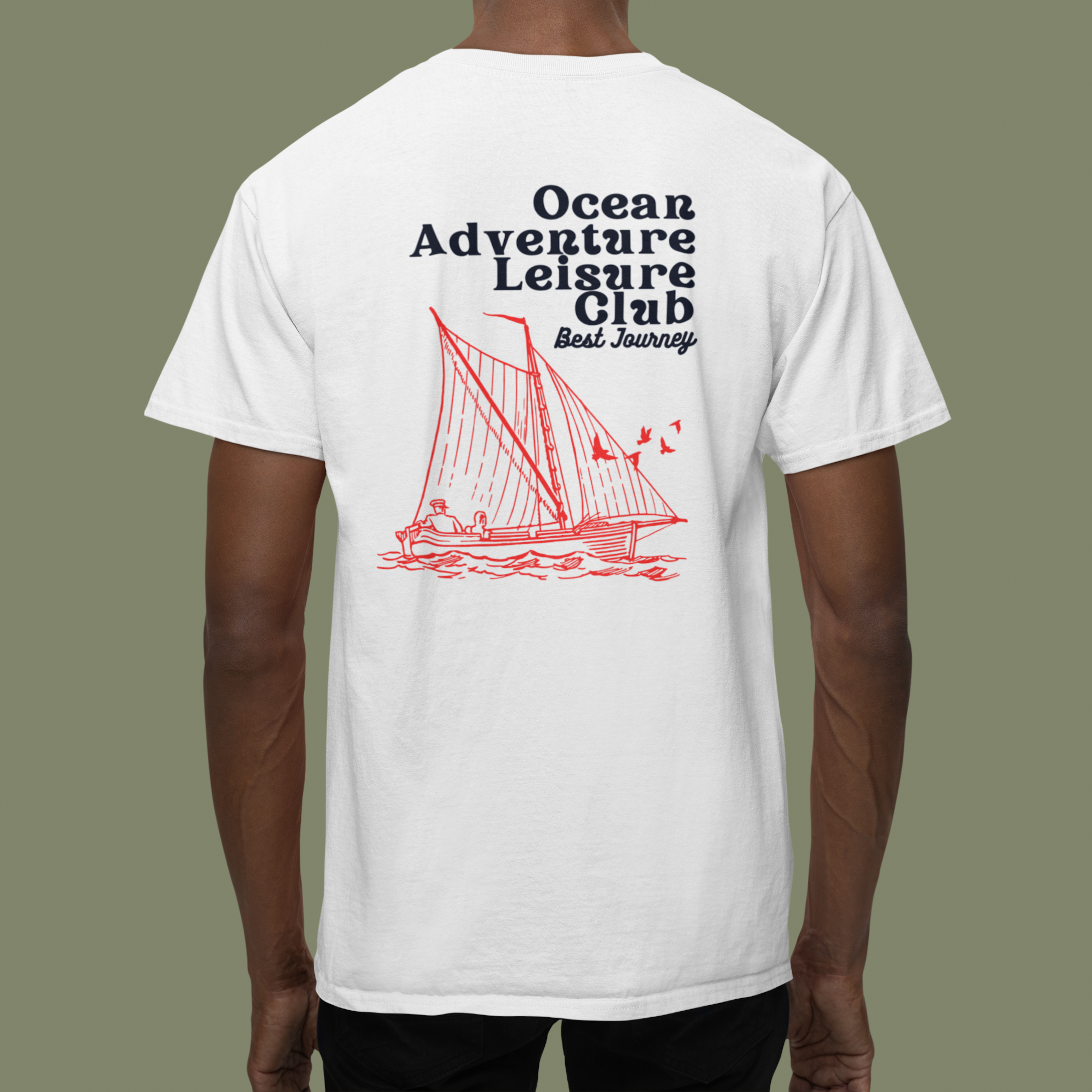 Ocean Adventure Leisure Club Tee - Regular Fit - White