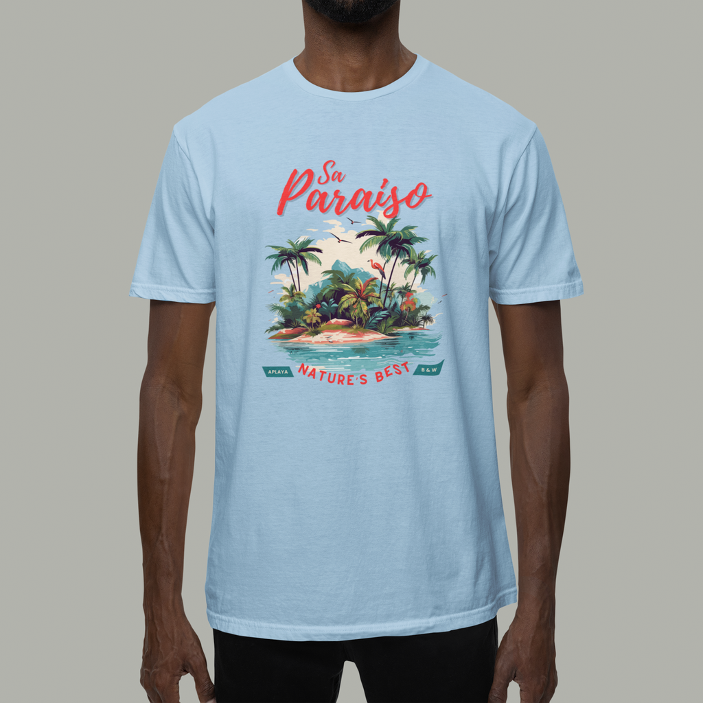 Sa Paraiso Tee - Regular Fit - Light Blue