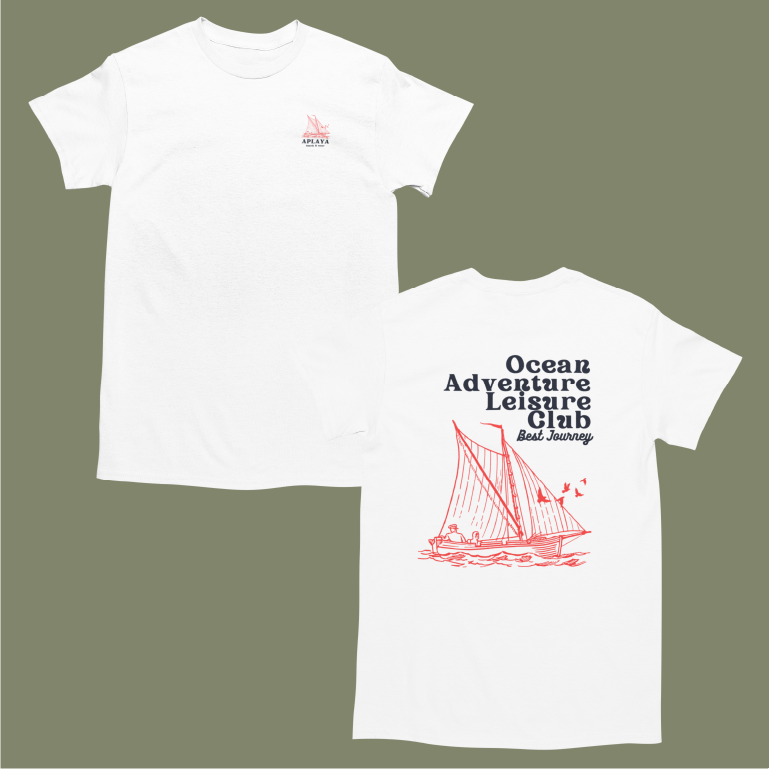Ocean Adventure Leisure Club Tee - Regular Fit in White