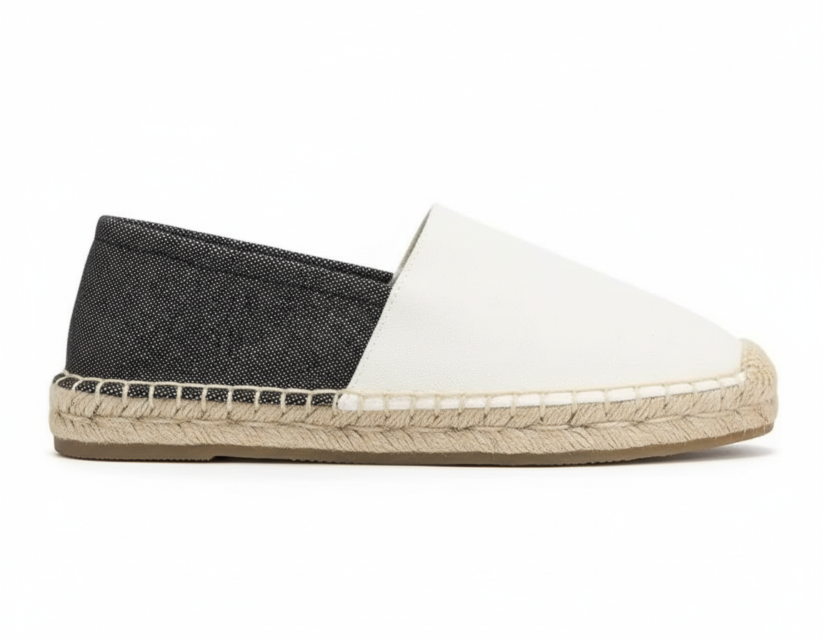 Beige black espadrilles professional