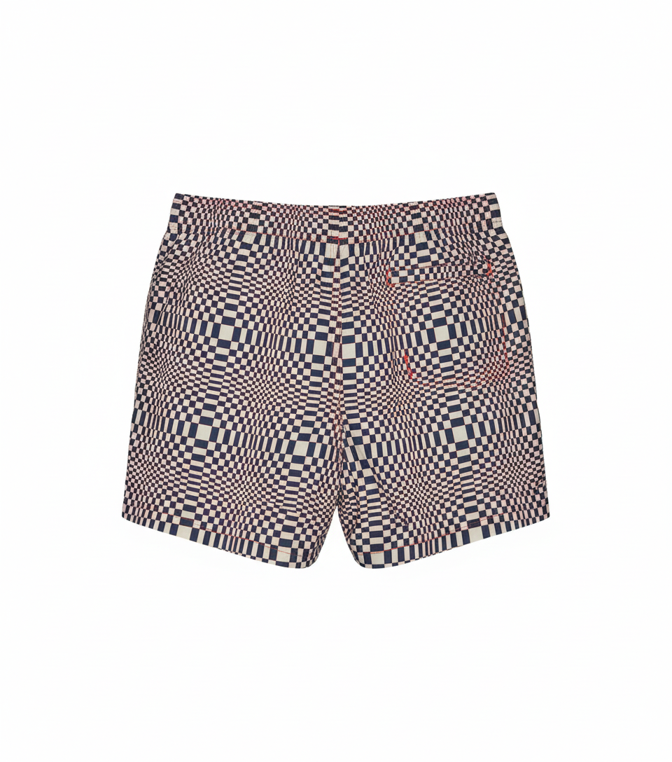 Checkerboard shorts back view