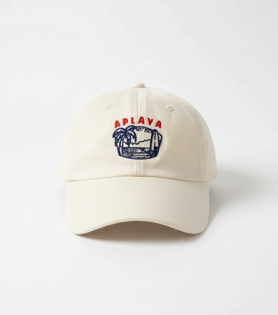 Cream baseball cap front