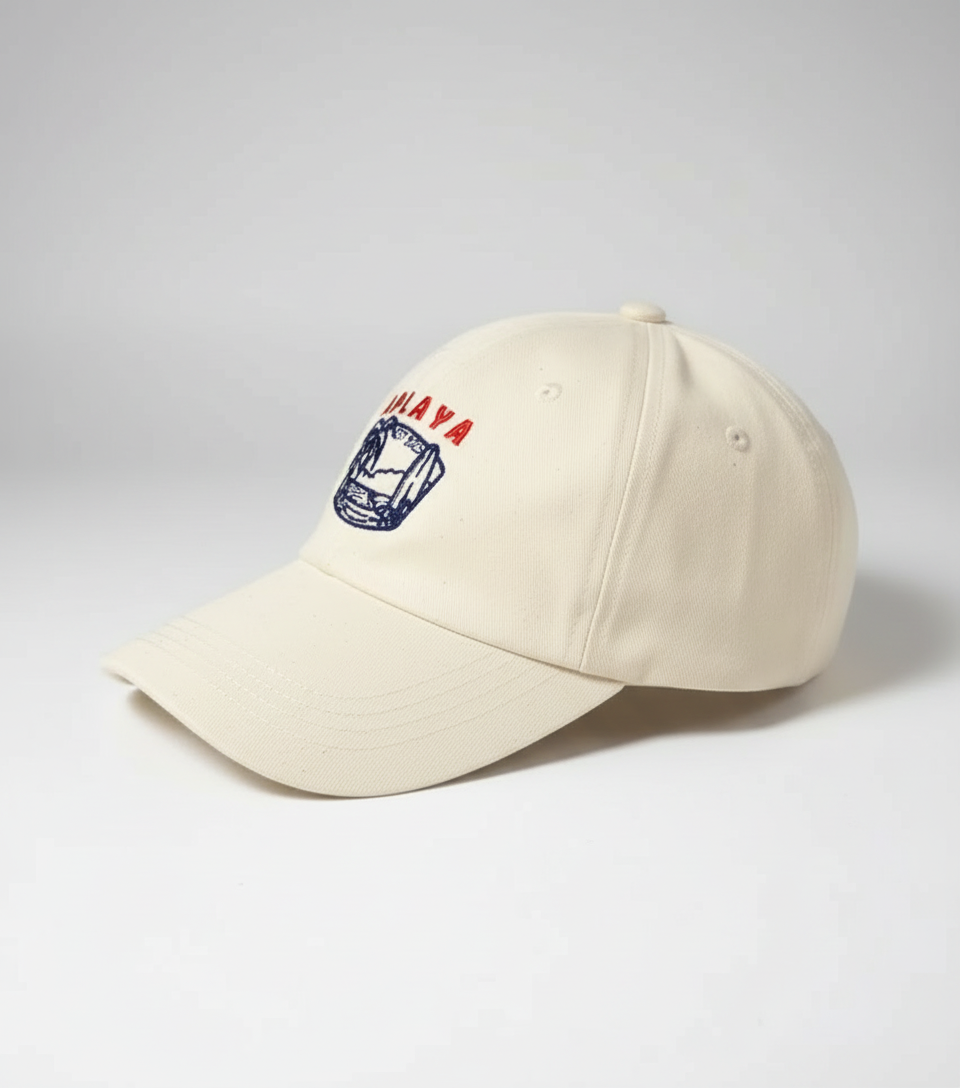 Cream baseball cap side