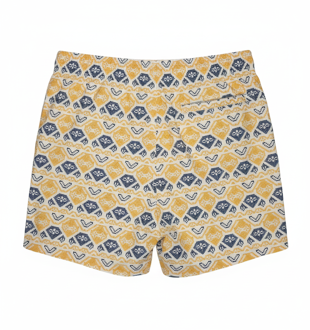 Geometric shorts back view