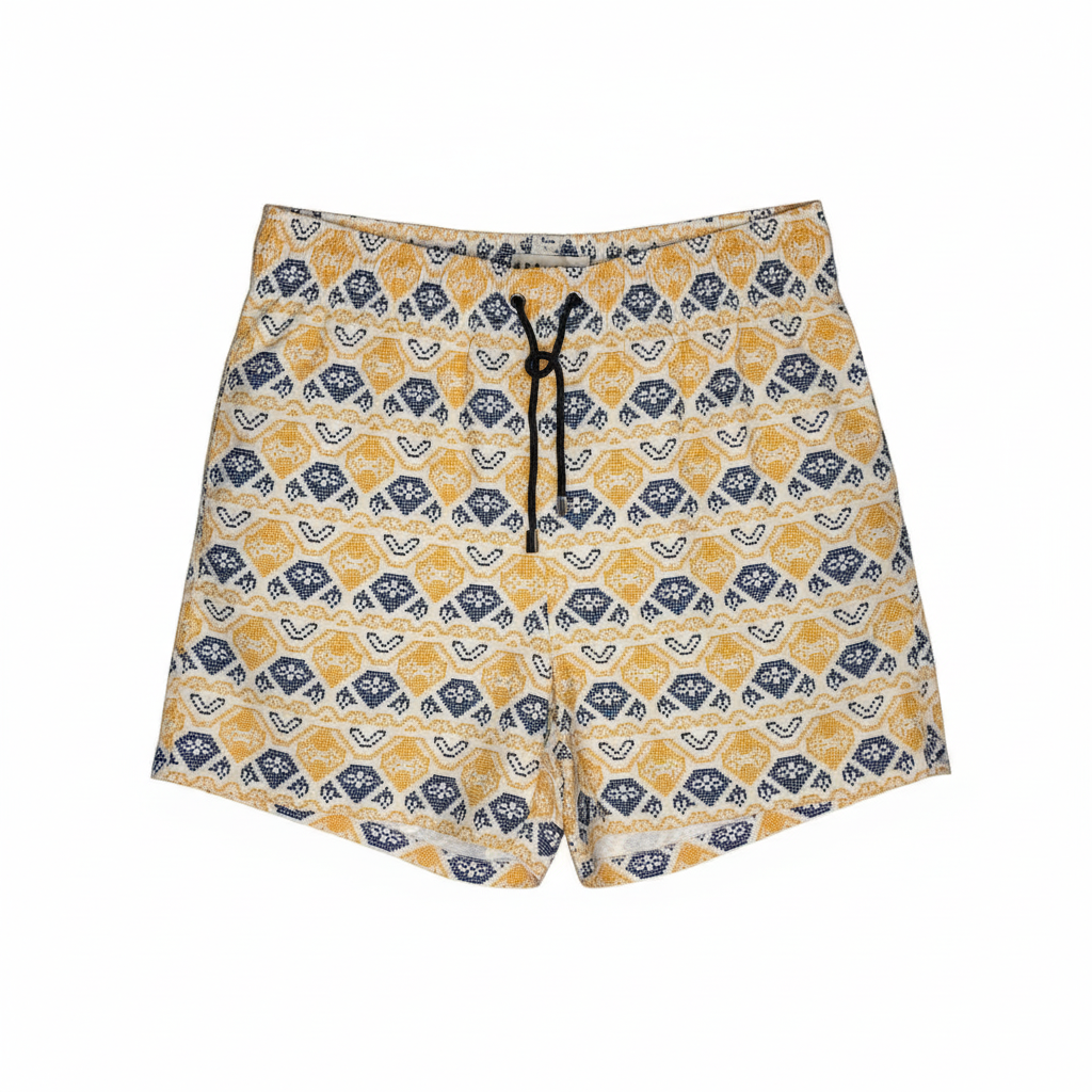 Geometric tribal swim shorts professional photo