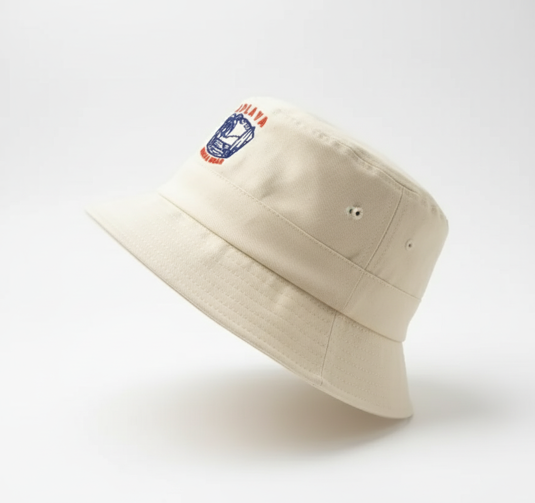 Island Graphic Bucket Hat - Natural Side View