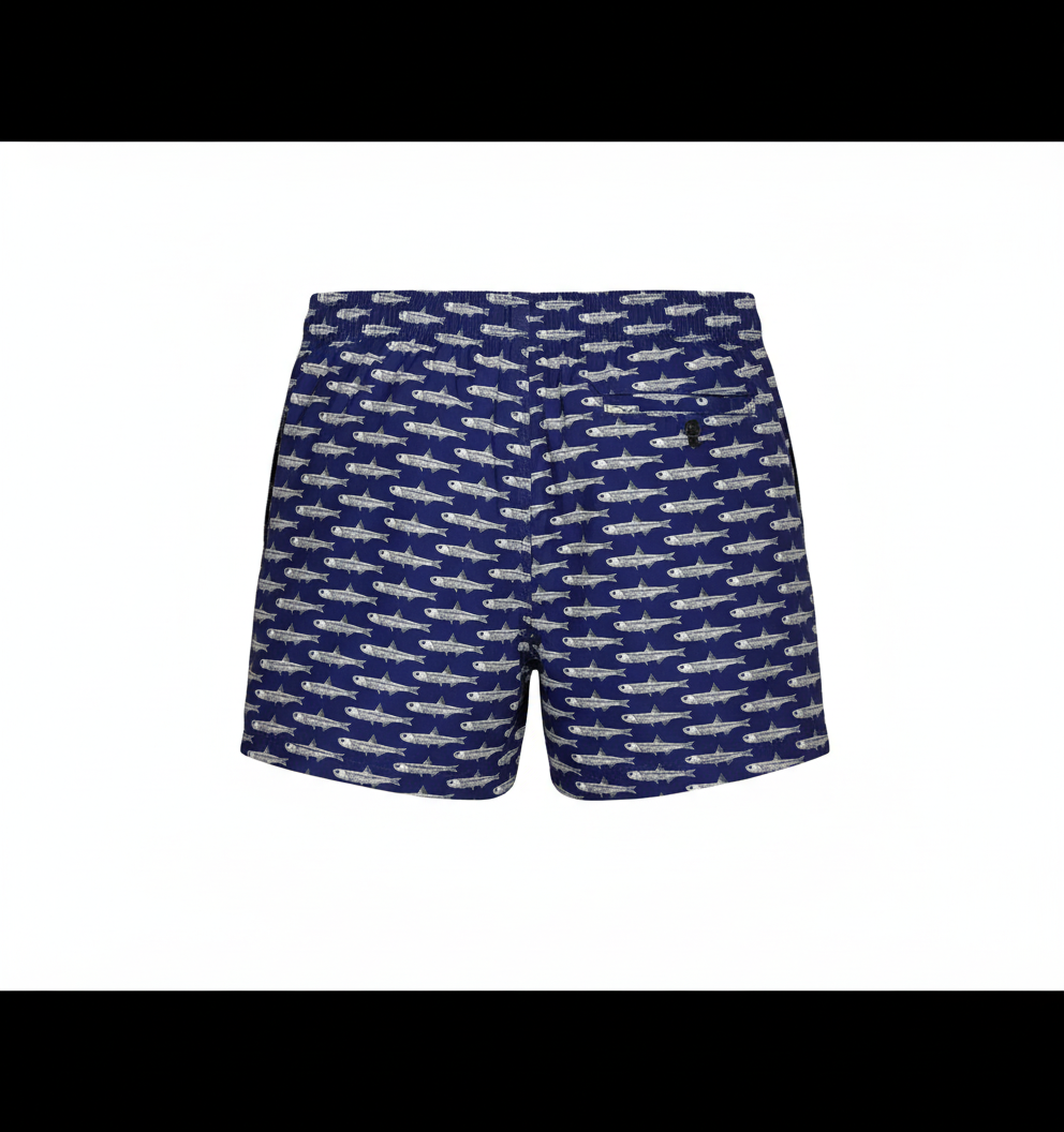 Shark shorts back view