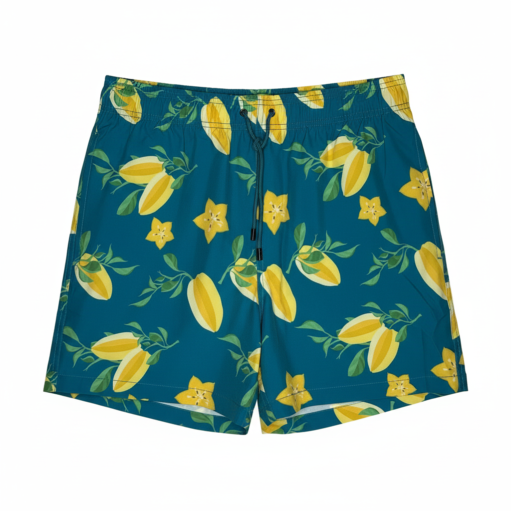 Starfruit swim shorts professional photo